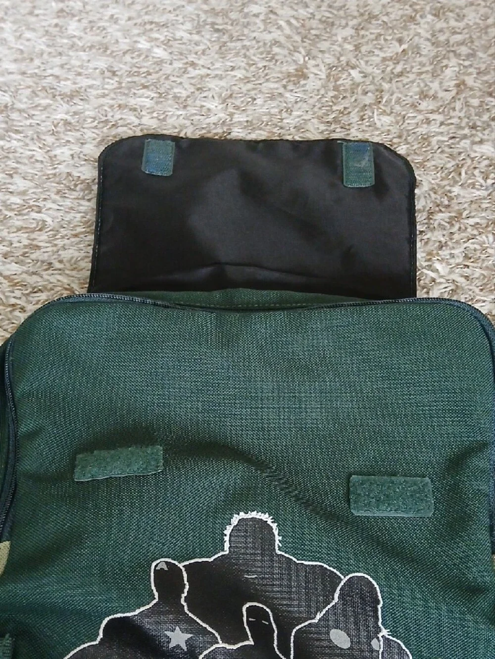 Adidas Marvel Boy's Green Backpack with Superhero Silhouette Small